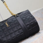 Saint Laurent Gloria In Quilted Nylon Black